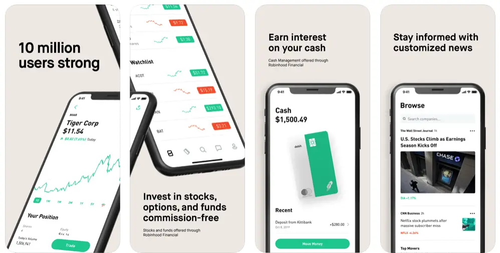 robinhood mobile app screenshots