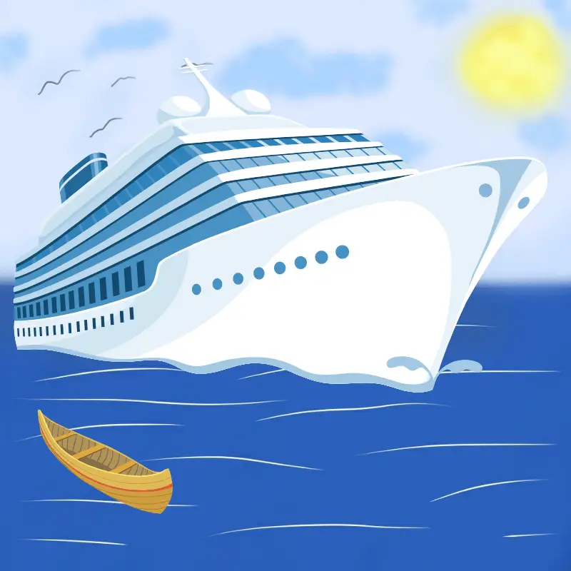 cruise ship canoe